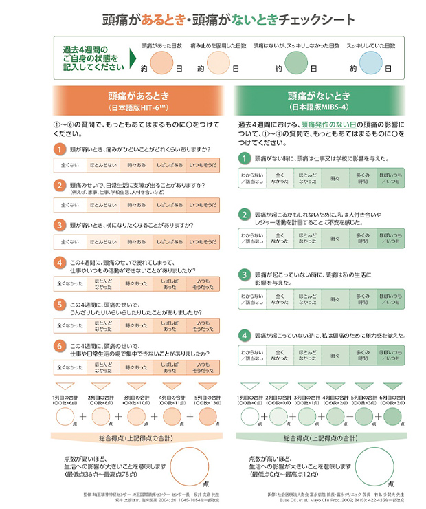 頭痛日記を活用し、症状を可視化しながら適切な治療につなげます